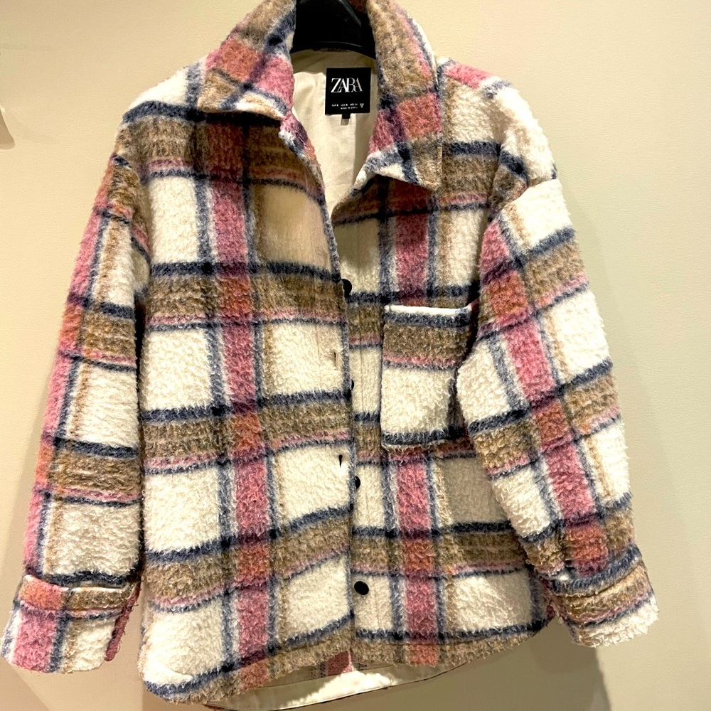 Zara plaid over shirt (shacket)